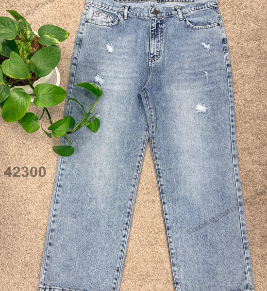 شلوار واید لگ سایزبزرگ کمرساده-42300